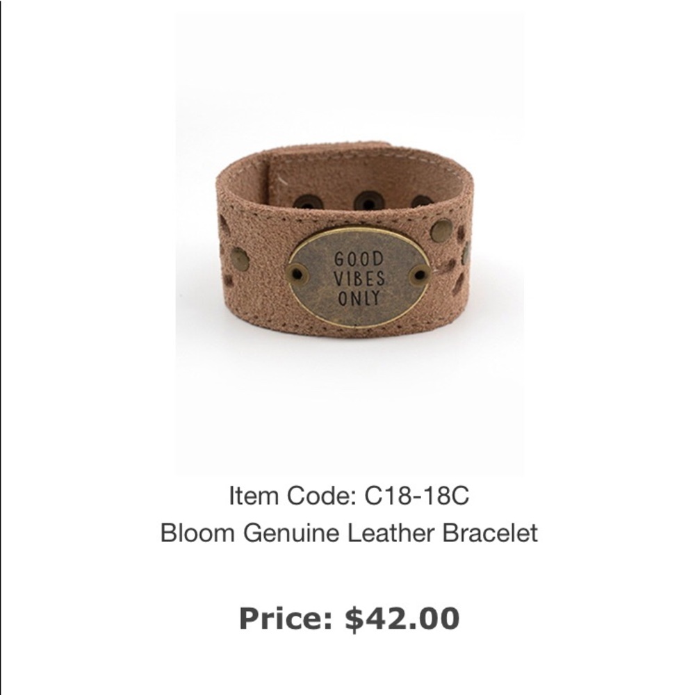 jBloom Bloom Genuine Leather Bracelet